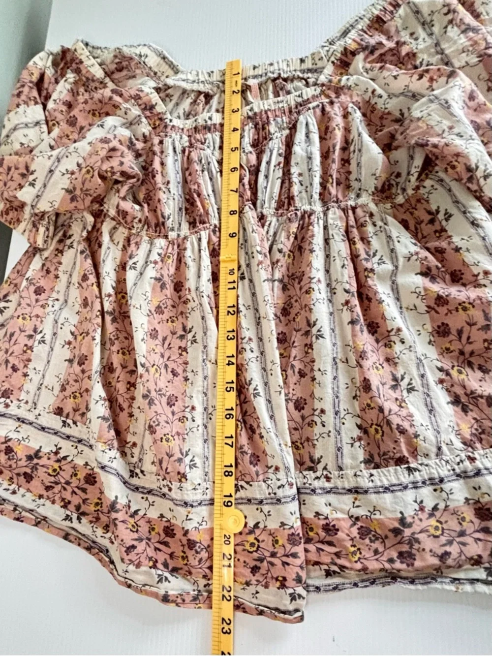 Free People 'Vintage Lover' Floral Print Short Sleeve Blouse Boho